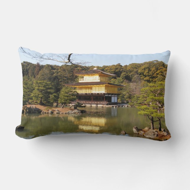 Kinkaku-ji 金閣寺 Temple of the Golden Pavilion Lumbar Cushion (Front)
