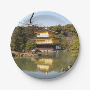 Kinkaku-ji 金閣寺 Temple of the Golden Pavilion Paper Plate
