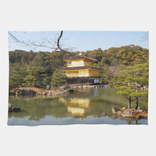 Kinkaku-ji 金閣寺 Temple of the Golden Pavilion Tea Towel