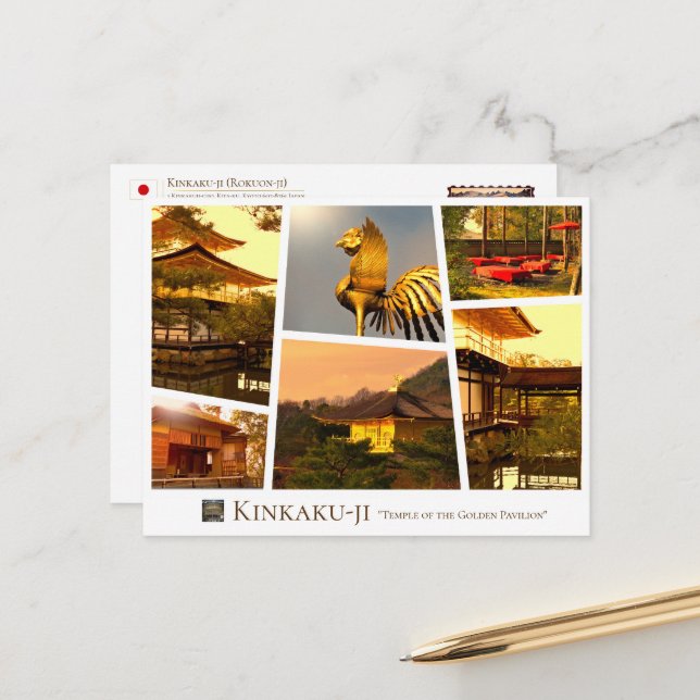 Kinkaku-ji (Kun-ji) Postcard (Front/Back In Situ)