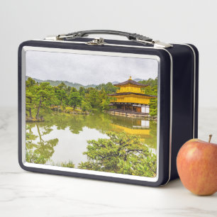 Kinkaku-ji Or Golden Pavilion And Pond, Kyoto Metal Lunch Box