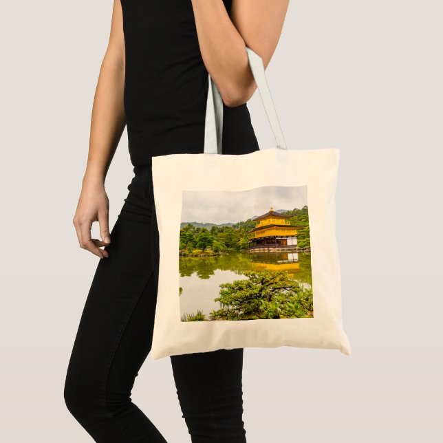 Kinkaku-ji Or Golden Pavilion And Pond, Kyoto Tote Bag (Front (Product))
