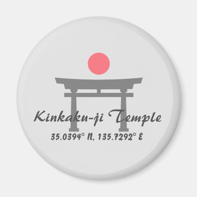 Kinkaku-ji Temple Latitude  Longitude  Magnet (Front)