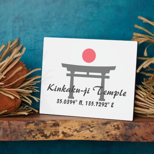 Kinkaku-ji Temple Latitude  Longitude  Plaque (Side)