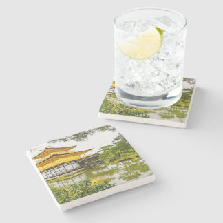 Kinkaku-ji, the golden pavilion, Kyoto Stone Coaster