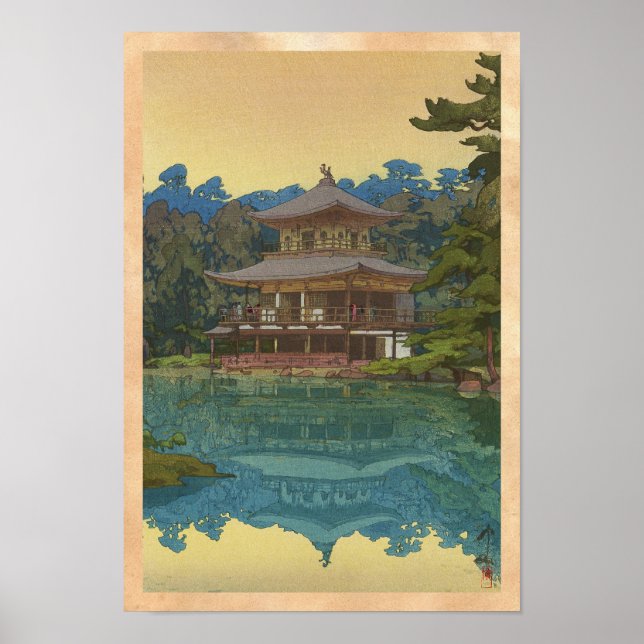 Kinkakuji Temple Yoshida Hiroshi shin hanga art Poster (Front)