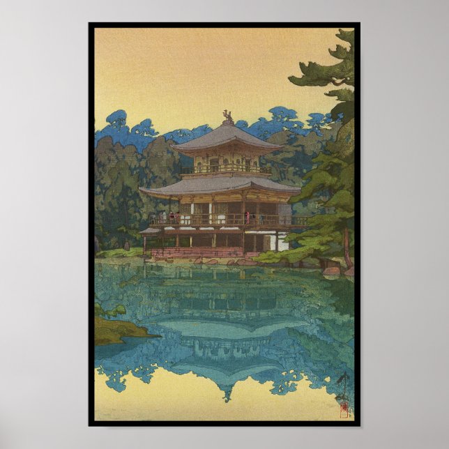 Kinkakuji Temple Yoshida Hiroshi shin hanga art Poster (Front)