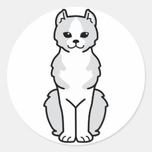 Kinkalow Cat Cartoon Classic Round Sticker