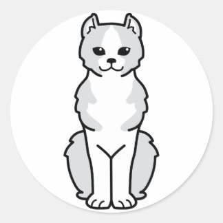 Kinkalow Cat Cartoon Classic Round Sticker