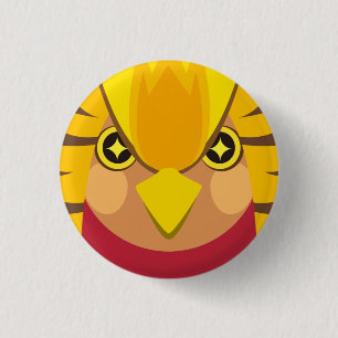 Kinkei-Golden pheasant 3 Cm Round Badge