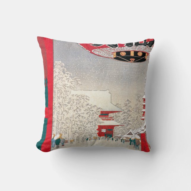 Kinryuzan Temple, Asakusa, 1856 Cushion (Front)