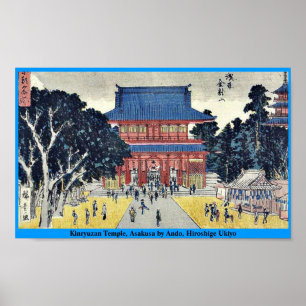 Kinryuzan Temple, Asakusa by Ando, Hiroshige Ukiyo Poster