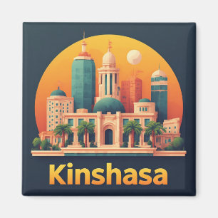 Kinshasa Congo Travel Gift For Visitors 🗺️ Magnet