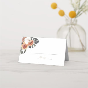 KINSLEY Boho Terracotta Palm Wedding Guest Name Place Card