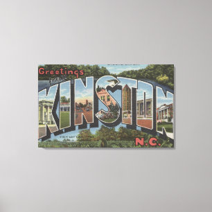 Kinston, North Carolina - Large Letter Scenes Canvas Print