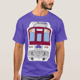 Kintetsu Japanese electric train front drawing T-Shirt