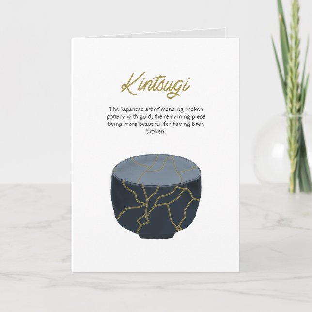 Kintsugi Golden Joinery Encouragement Card (Front)