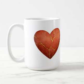 Kintsugi heart  coffee mug
