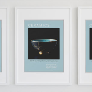 Kintsugi Potter Poster Series   Pale blue