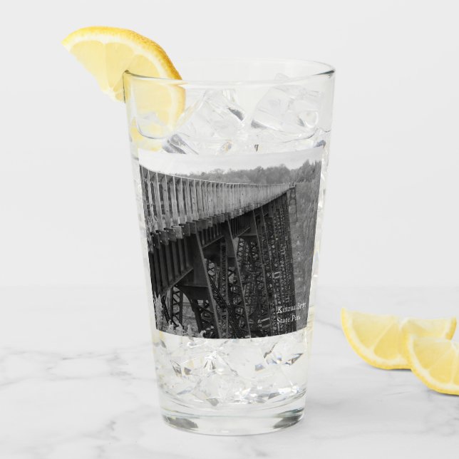 Kinzua Bridge Skywalk Souvenir Glass (Front Ice)