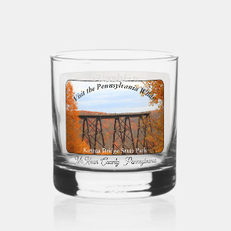 Kinzua Bridge State Park Fall Festival Souvenir Whiskey Glass