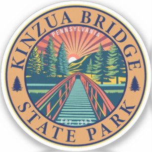 Kinzua Bridge State Park Pennsylvania Retro Badge