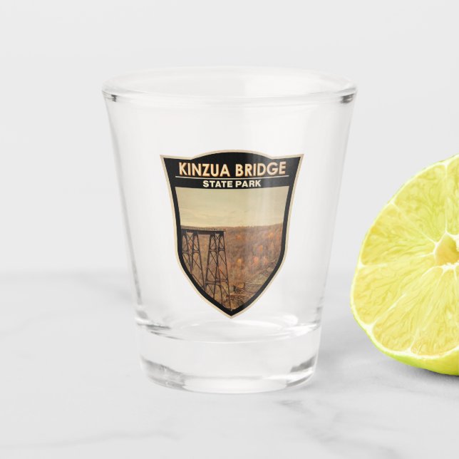 Kinzua Bridge State Park Pennsylvania Vintage Shot Glass (Front)