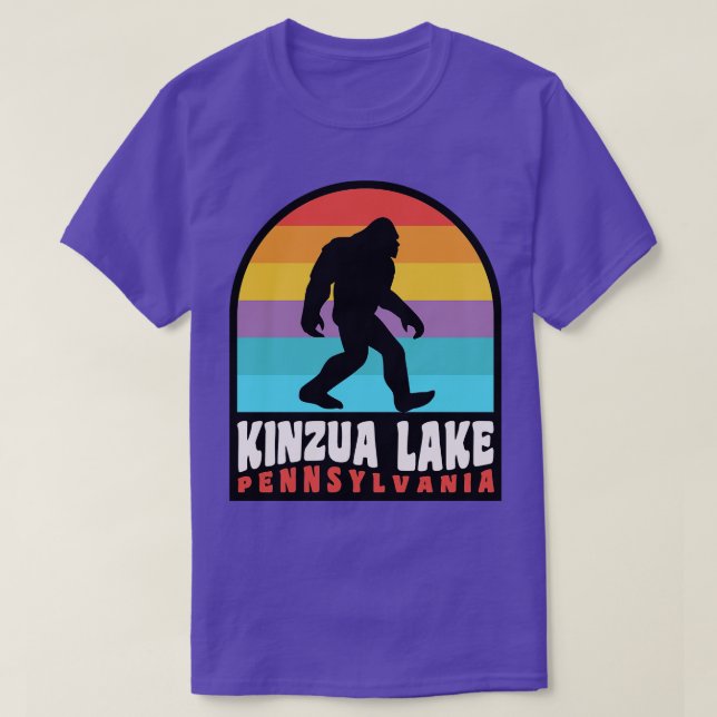 Kinzua Lake Pennsylvania Retro Sunset T-Shirt (Design Front)