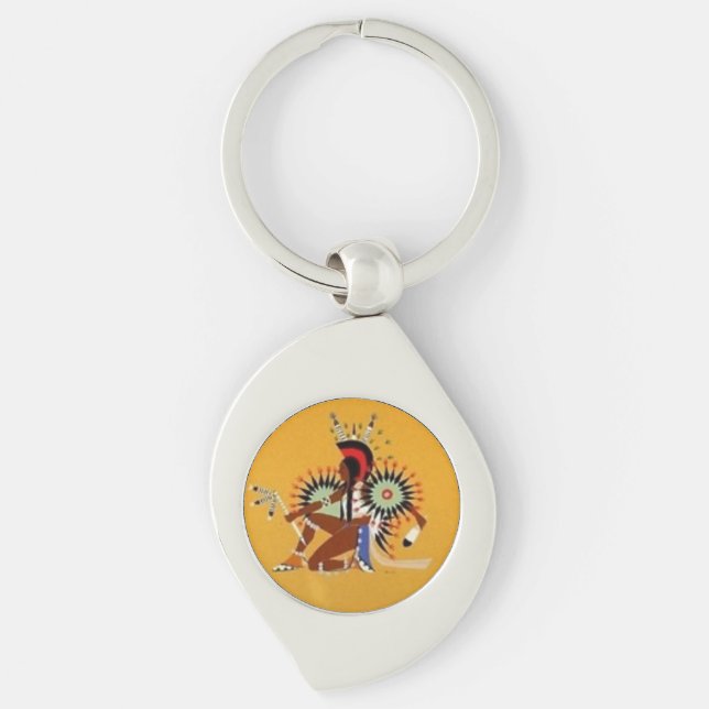 "Kiowa Dancer" Key Ring (Front)