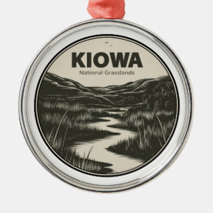 Kiowa National Grasslands Stream Metal Tree Decoration