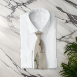 KIPPER HERRING FISH TAN TIE<br><div class="desc">The kipper fish with alternated grey and brown fishes on a neutral tan background</div>