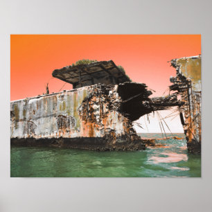 kiptopeke concrete ships dreamdaze poster