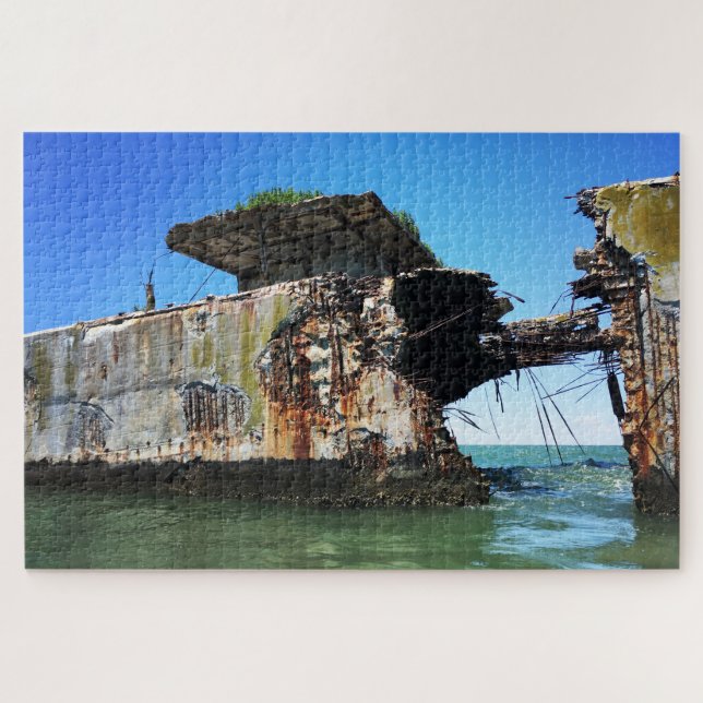 kiptopeke concrete ships jigsaw puzzle (Horizontal)