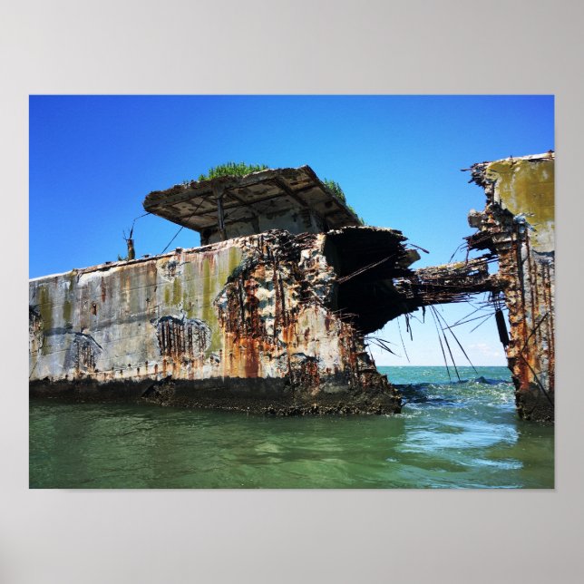 kiptopeke concrete ships poster (Front)