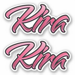 Kira faded pink sticker Sticker Stickerset