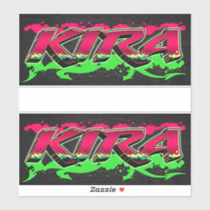 Kira First Name Graffiti Sticker