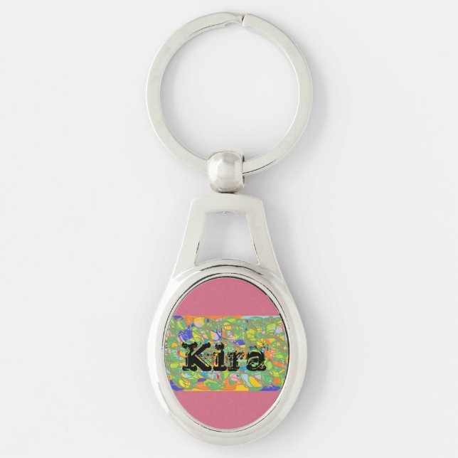 Kira from Orphan Black with abstract art Key Ring (Front)