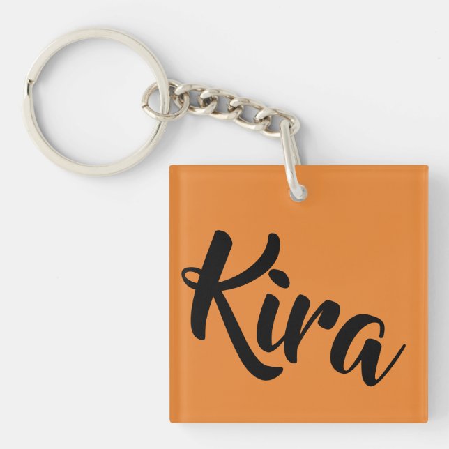 Kira from the tv show Orphan Black calligraphy Key Ring (Front)