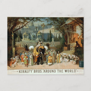 Kiralfy Bros 'Around the World' Retro Theatre Postcard
