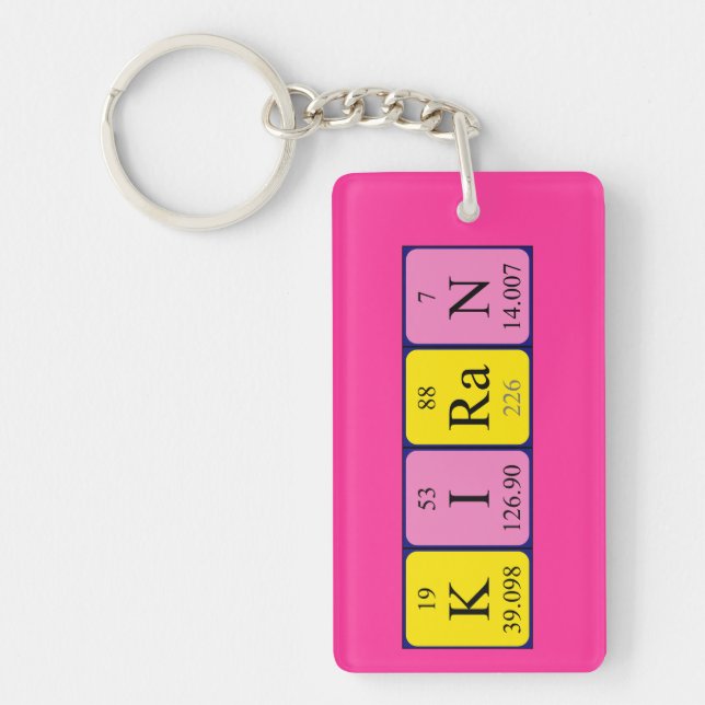Kiran periodic table name keyring (Front)