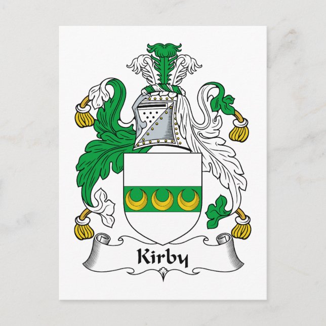 Kirby Family Crest Postcard (Front)