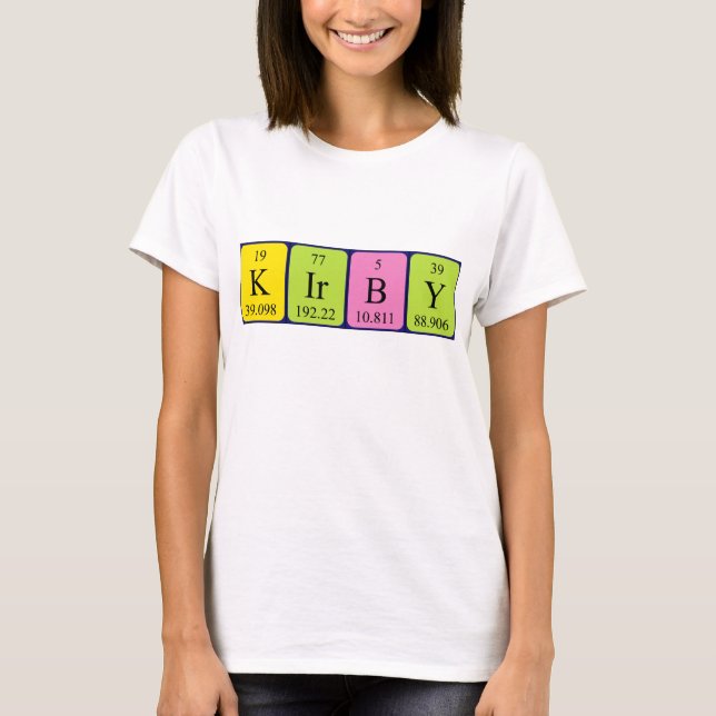 Kirby periodic table name shirt (Front)