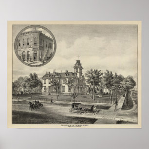 Kirby residence and Bank, Abilene, Kansas Poster