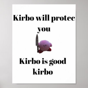 Kirby with a knife poster