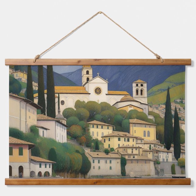 Kirche Cassone Gustav Klimt Painting Serene  Hanging Tapestry (Front)