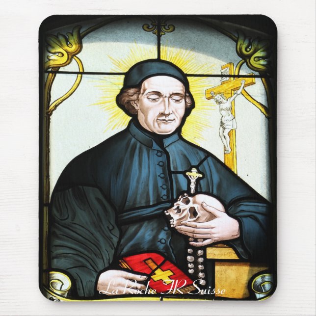 Kirchenfenster La Roche FR Suisse Mousepad (Front)