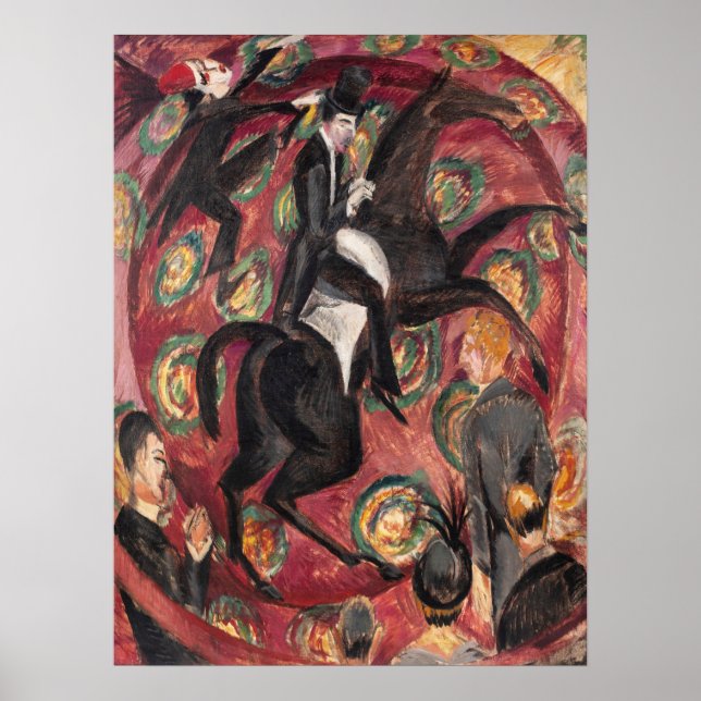 Kirchner Circus Rider Expressionist Fine Art Poster (Front)