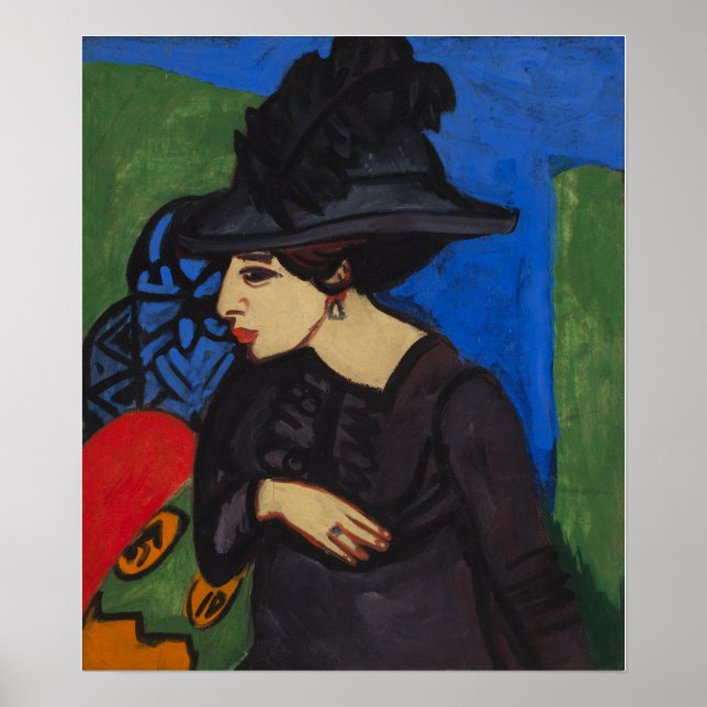 Kirchner - Dodo With Feather Hat Poster (Front)