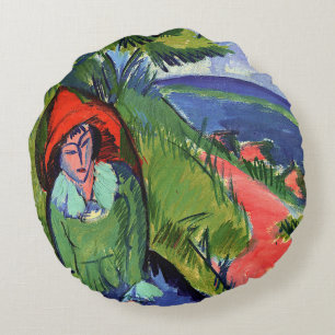 Kirchner - Erna by the Sea Round Cushion