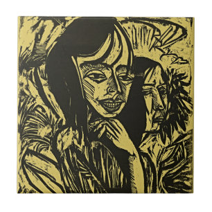 Kirchner Fehmarn Girls Art Ceramic Tile